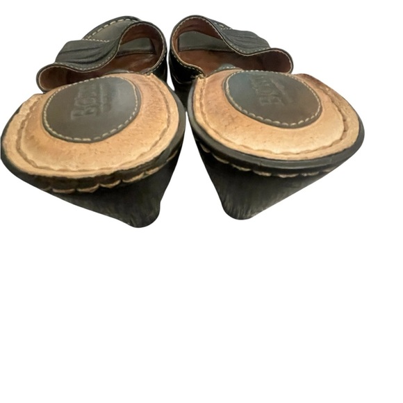 Born Black Leather top slip on sandal-6 - Picture 5 of 7